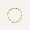14 Karat Gold Crossover Cubic Zirconia Eternity Ring - 6