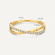 Crossover Cubic Zirconia Eternity Ring