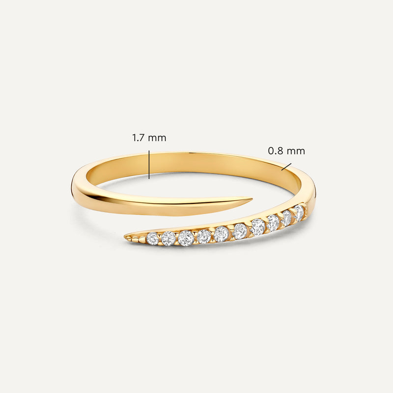 Cubic Zirconia Claw Ring