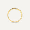 Or 14 Carats Bague Croix Zircon - 7