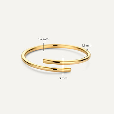 14 Karat Gold Open Spiral Ring - 4