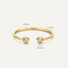 14 Karat Gold Cubic Zirconia Open Stacker Ring - 5