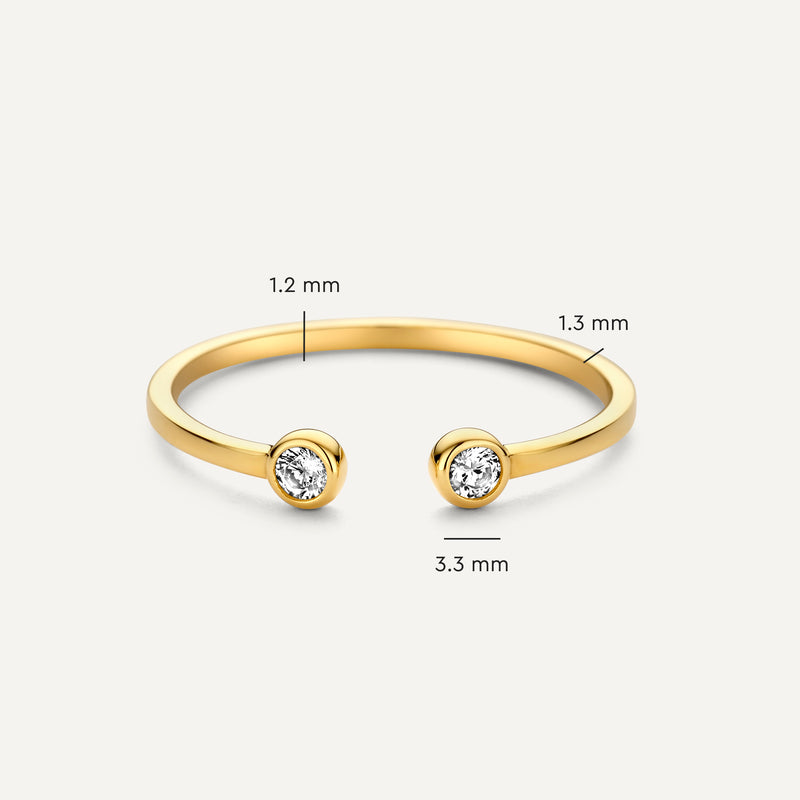 Cubic Zirconia Open Stacker Ring