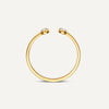 14 Karat Gold Cubic Zirconia Open Stacker Ring - 6
