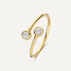 585er Gold Zirkonia Offener Spiral Ring - 1