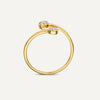 585er Gold Zirkonia Offener Spiral Ring - 6