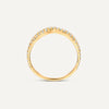 14 Karat Gold Cubic Zirconia Crossover Double Eternity Ring - 7