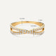 Cubic Zirconia Crossover Double Eternity Ring