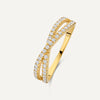 Cubic Zirconia Crossover Double Eternity Ring