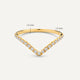 Cubic Zirconia Wishbone Ring Set