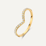 Cubic Zirconia Wishbone Ring
