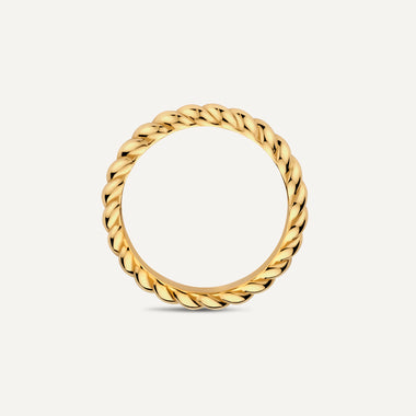 14 Karaat Goud Croissant Ring - 6