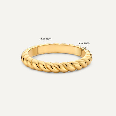 14 Karaat Goud Croissant Ring - 5