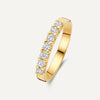 585er Gold Breite Zirkonia Halb Eternity Ring - 1