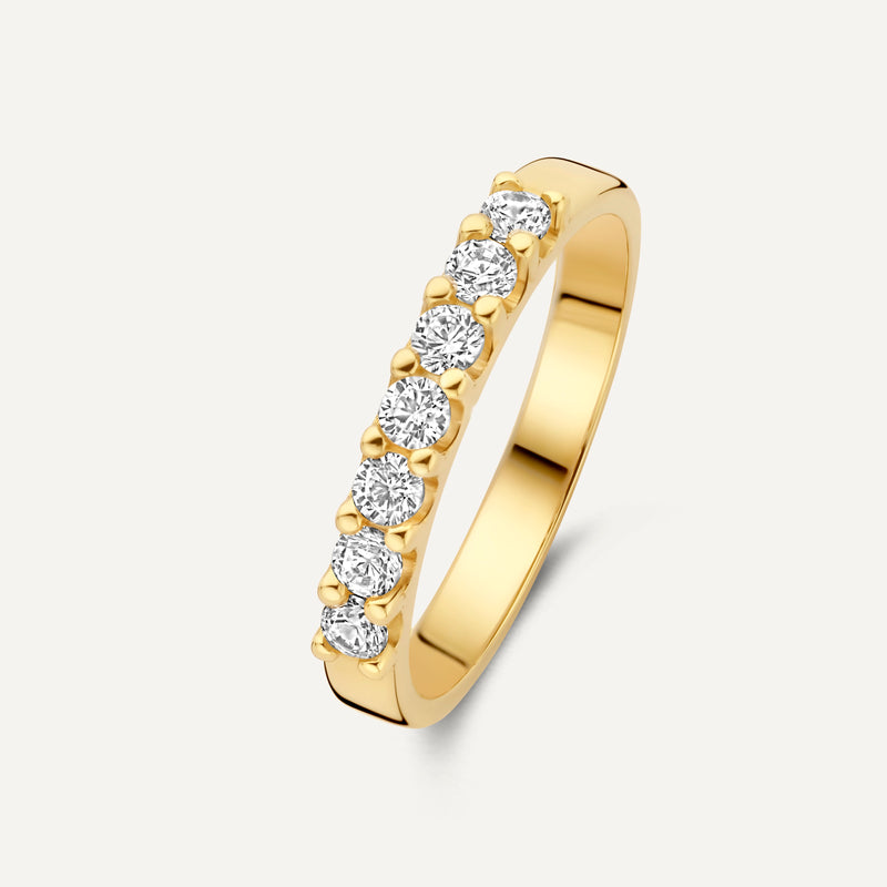 Breite Zirkonia Halb Eternity Ring