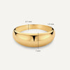 585er Gold Breiter Dome Ring - 5