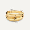 585er Gold Doppelter Curvy Dome Ring - 5
