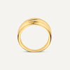 585er Gold Doppelter Curvy Dome Ring - 6