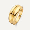 585er Gold Doppelter Curvy Dome Ring - 1