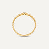 14 Karat Gold Beaded Cubic Zirconia Ring - 6