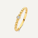 Beaded Cubic Zirconia Ring