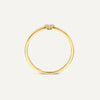 14 Karat Gold Cubic Zirconia Lotus Ring - 6