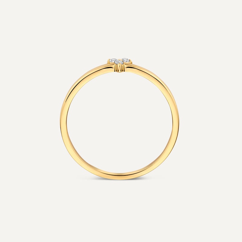 Cubic Zirconia Lotus Ring