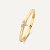 14 Karat Gold Cubic Zirconia Lotus Ring - 1