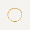 14 Karaat Goud Baguette Cut Zirkonia Half Eternity Ring - 6