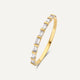 Baguette Cut Zirkonia Half Eternity Ring