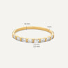 14 Karaat Goud Baguette Cut Zirkonia Half Eternity Ring - 5