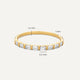 Baguette Cut Zirkonia Half Eternity Ring