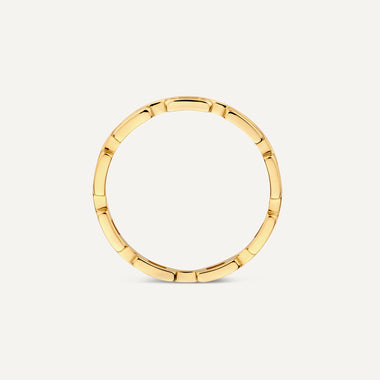 14 Karat Gold Paperclip Chain Ring - 6
