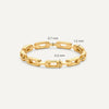 14 Karat Gold Paperclip Chain Ring - 5