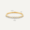 14 Karat Gold Cubic Zirconia Graduated Half Eternity Ring - 5