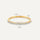 Cubic Zirconia Graduated Half Eternity Ring