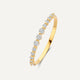 Cubic Zirconia Graduated Half Eternity Ring