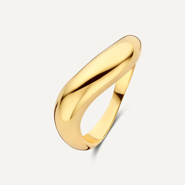 585er Gold Gewellter Dome Ring - 1