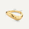 585er Gold Gewellter Dome Ring - 5
