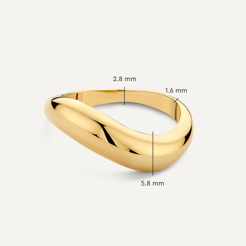 Gewellter Dome Ring