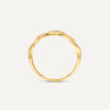 14 Karat Gold Cubic Zirconia Braided Stacker Ring - 5