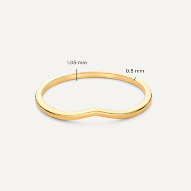 14 Karat Gold Wave Ring - 6