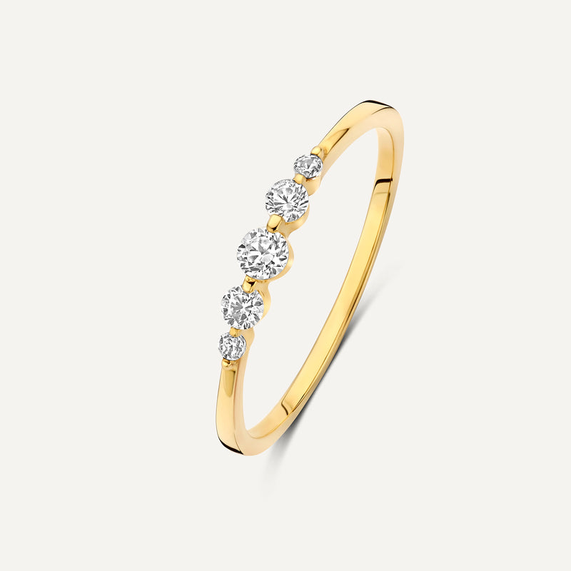 Cubic Zirconia Graduated Ring