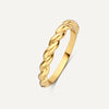 14 Karat Gold Fine Croissant Dome Ring - 1
