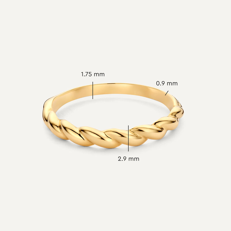 Fine Croissant Dome Ring