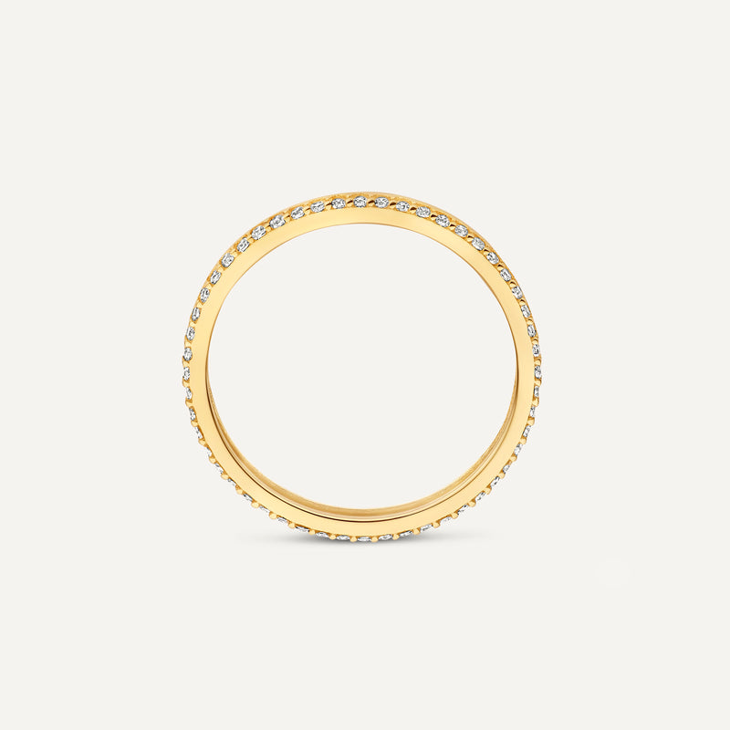 Cubic Zirconia Stacked Eternity Ring