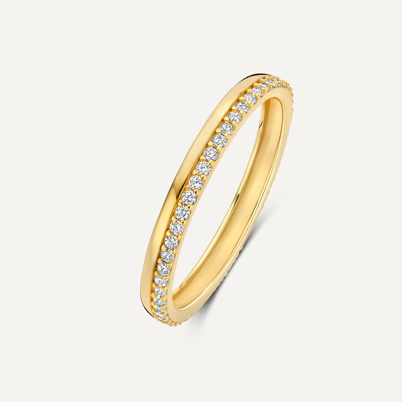 Cubic Zirconia Stacked Eternity Ring