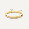 14 Karat Gold Cubic Zirconia Stacked Eternity Ring - 4