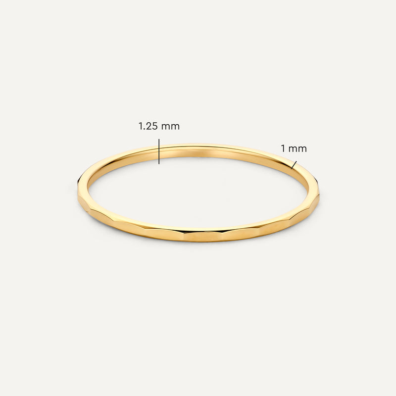 Slim Hammered Stacker Ring