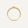 14 Karat Gold Cubic Zirconia Double Twisted Ring - 6